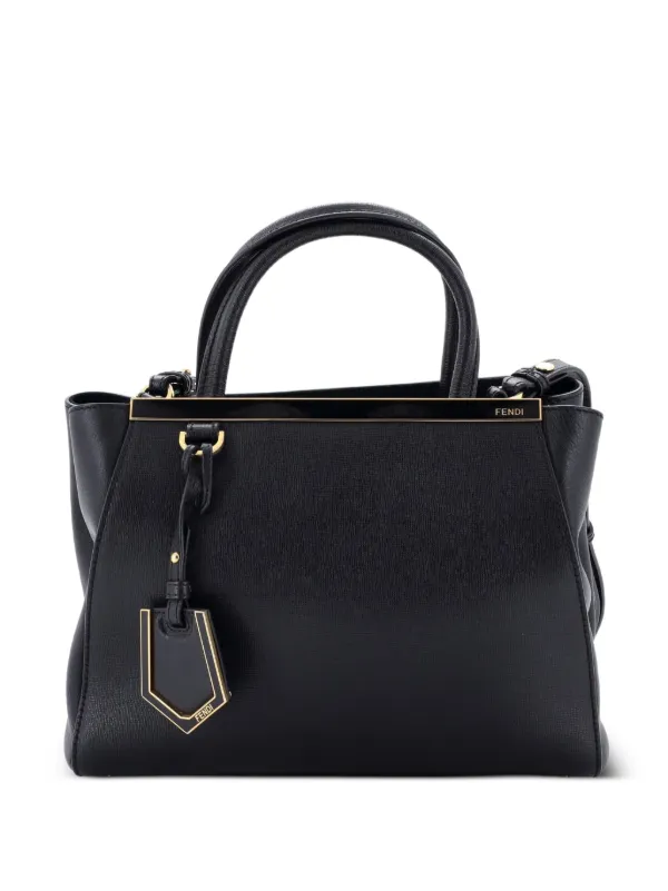 Fendi Pre-owned 2Jours Bag Leather Petite Satchel in Black