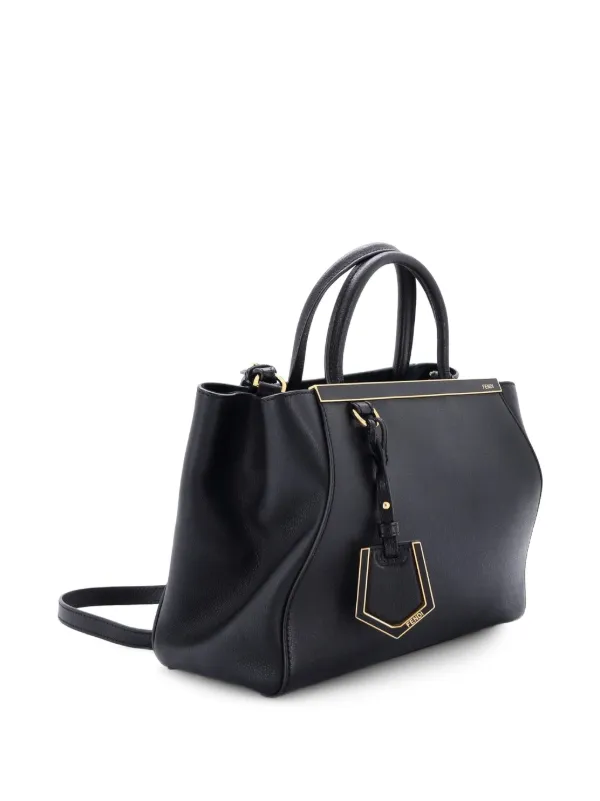 Fendi Pre-Owned 2Jours Bag Leather Petite Satchel | Black | FARFETCH