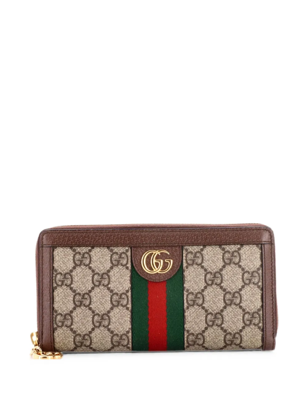 Gucci Pre-Owned Kleines Ophidia Portemonnaie aus GG-Canvas - Braun
