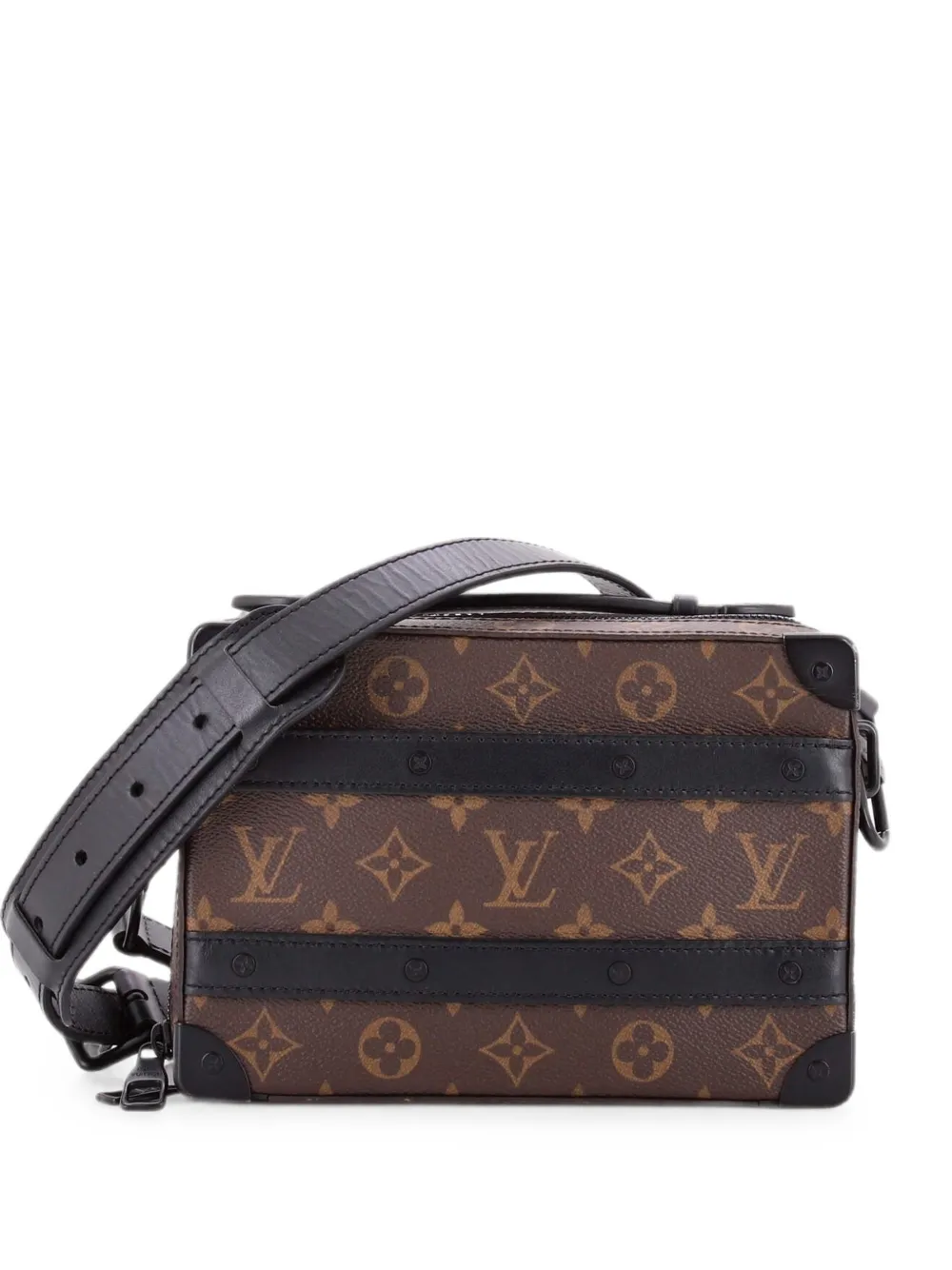Louis Vuitton Pre-Owned Borsa a tracolla Soft Trunk in tela Macassar con monogramma - Marrone