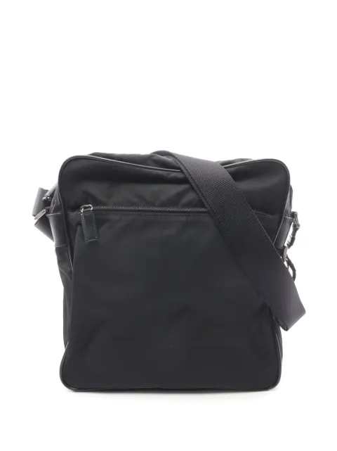 Prada Pre-Owned 2010-2026 Saffiano Trimmed Tessuto Zip Top crossbody bag