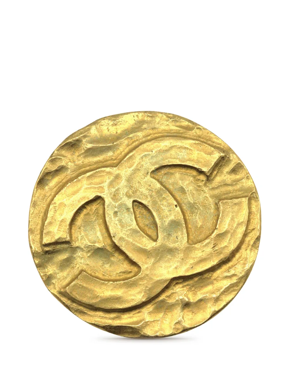CHANEL Pre-Owned 1995 vergoldete Medallion-Brosche
