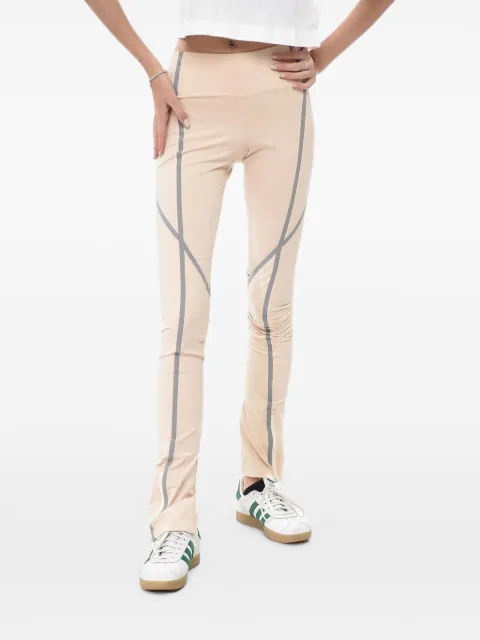 Off-White reflective ankle-zip leggings