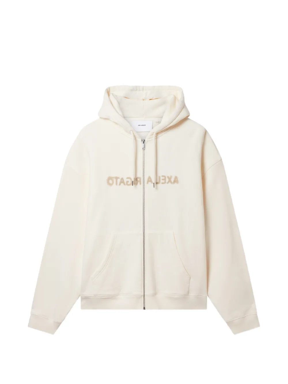 Axel Arigato Rhys logo-embroidered zip-up hoodie - Neutrals