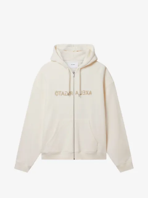 Axel Arigato Rhys logo-embroidered zip-up hoodie