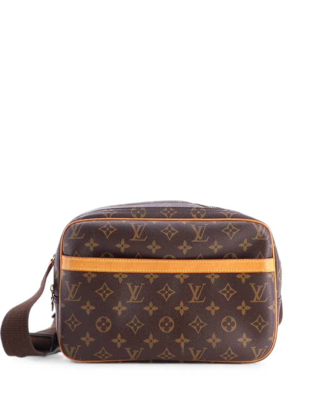 Louis Vuitton Pre-Owned GM Reporter Monogram Canvas-Umhängetasche - Braun