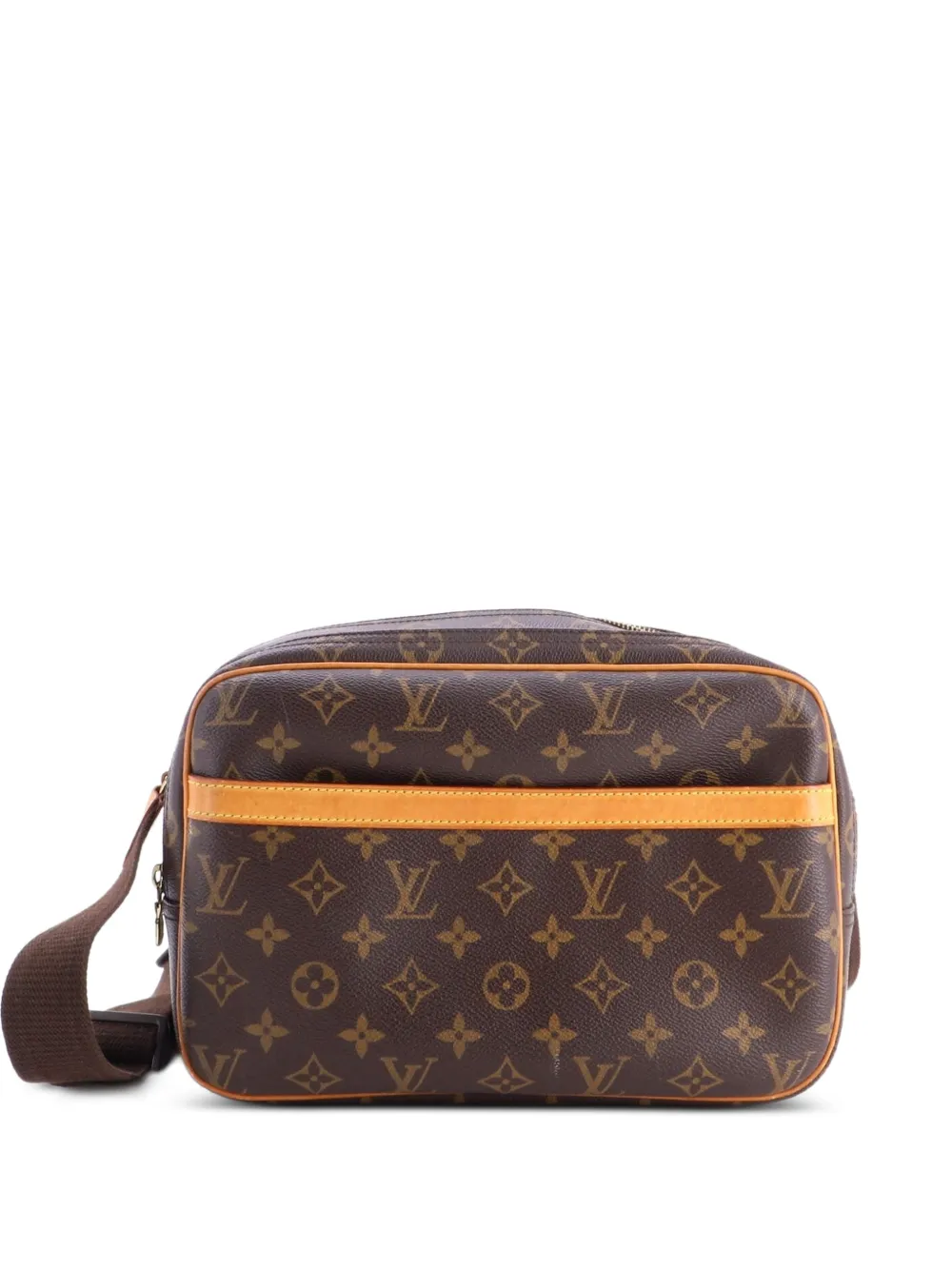 Louis Vuitton Pre-Owned GM Reporter Monogram Canvas-Umhängetasche - Braun