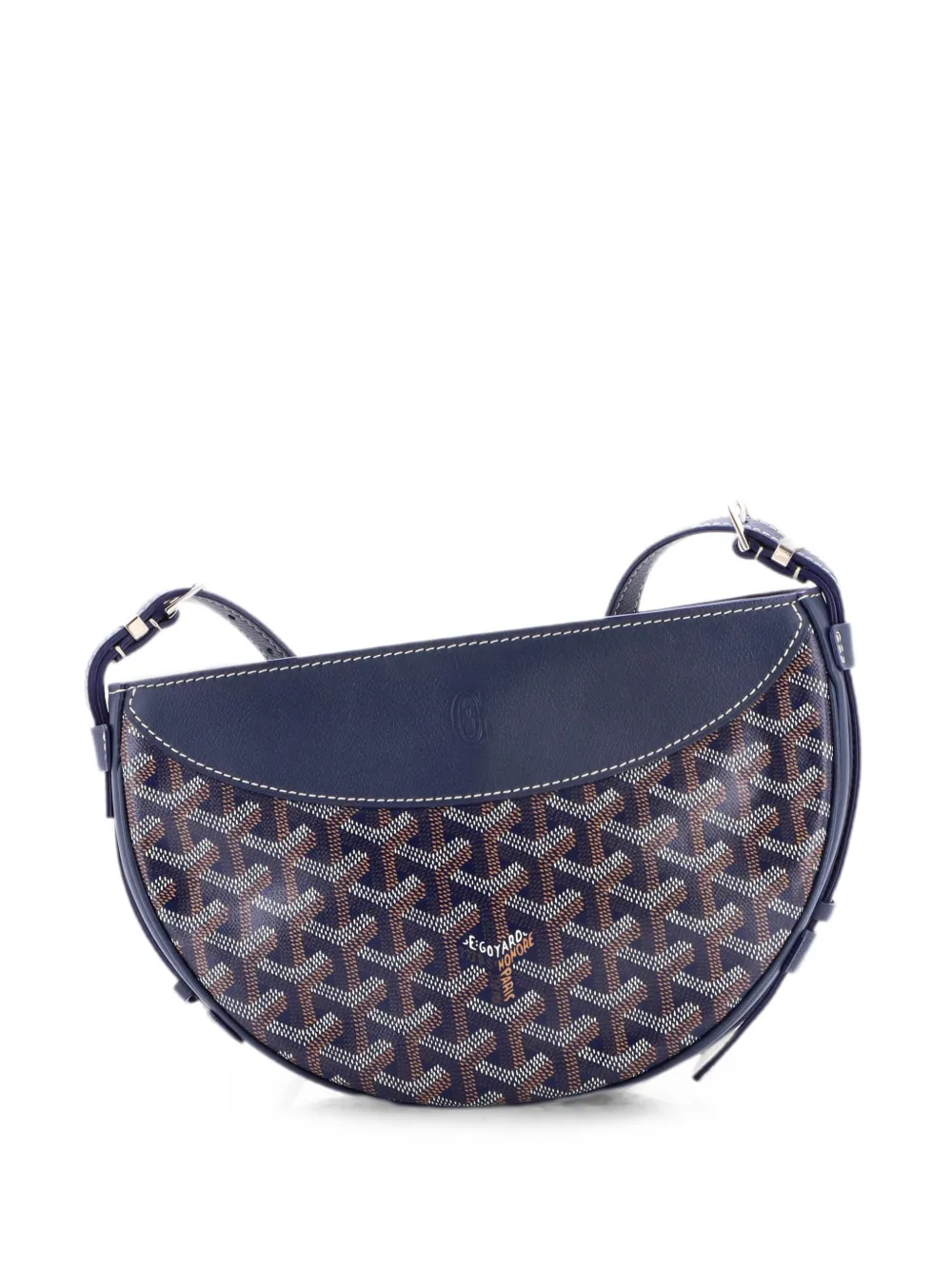 Goyard Pre-Owned Borsa a spalla Hirondelle in tela cerata e pelle - Blu