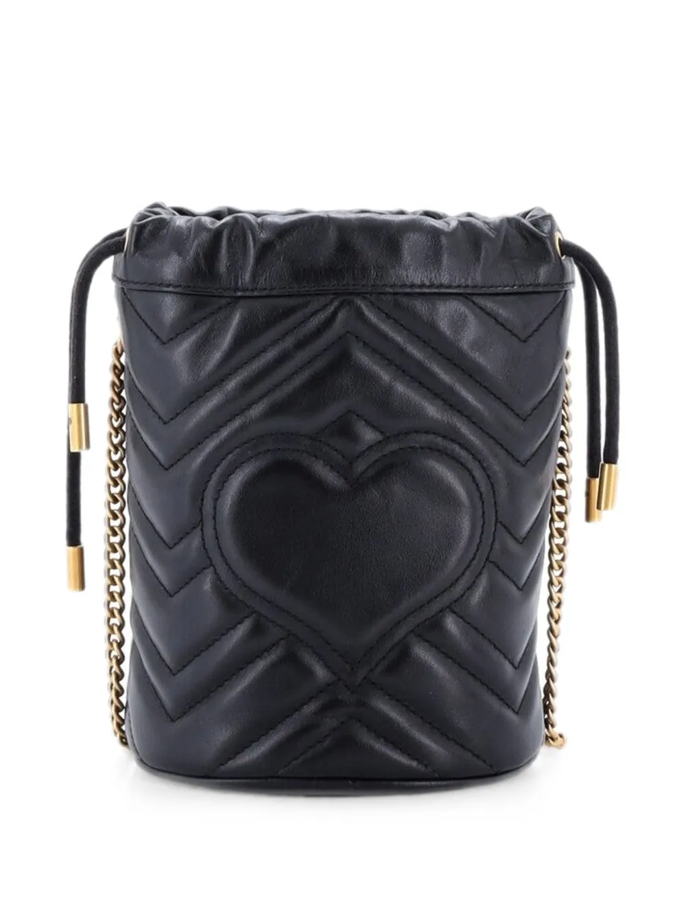 Gucci Pre-Owned Mini GG Marmont Matelasse Beuteltasche - Schwarz