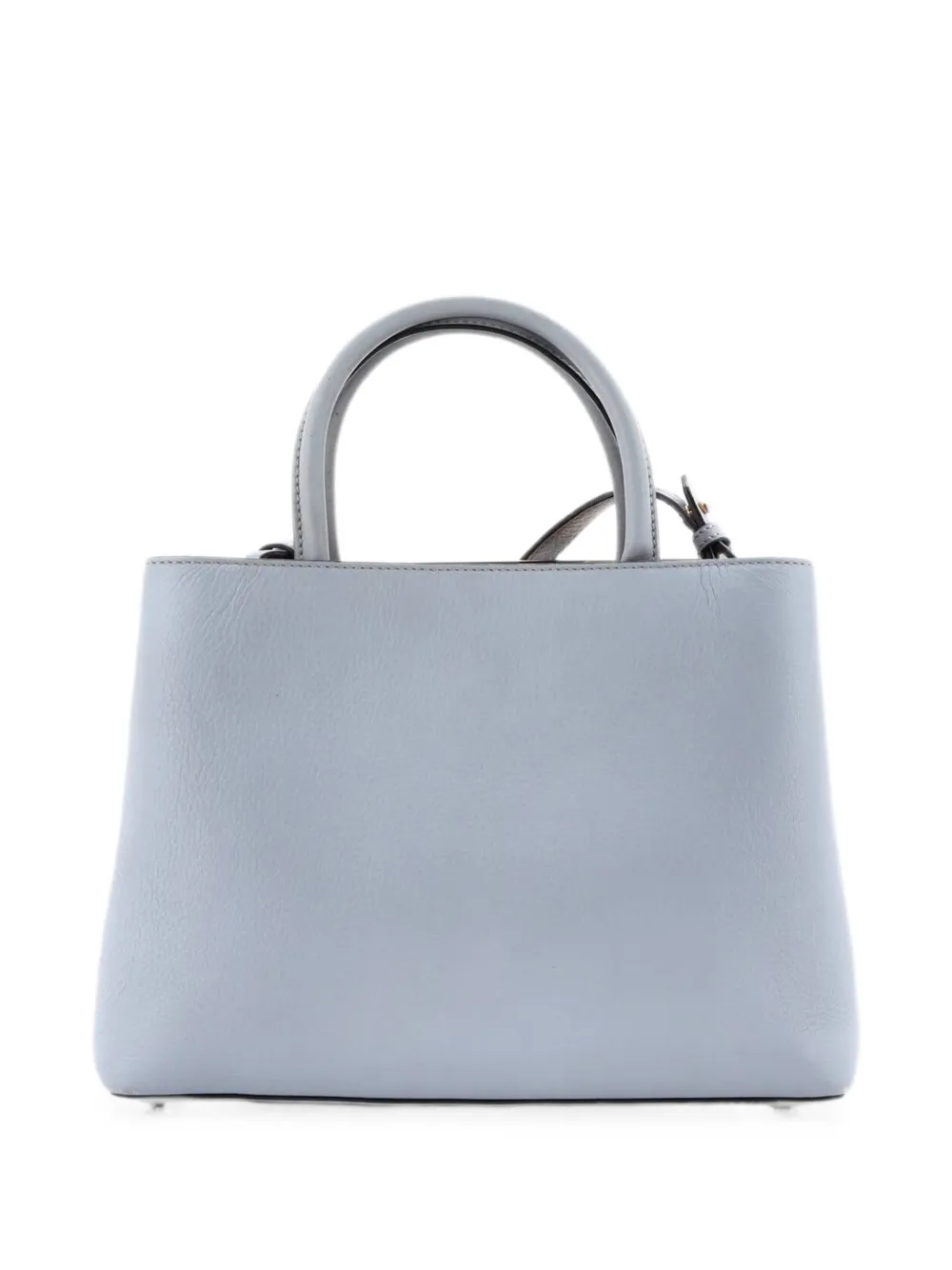 Pre-owned Fendi 2jours Bag Leather Petite Satchel In Blue