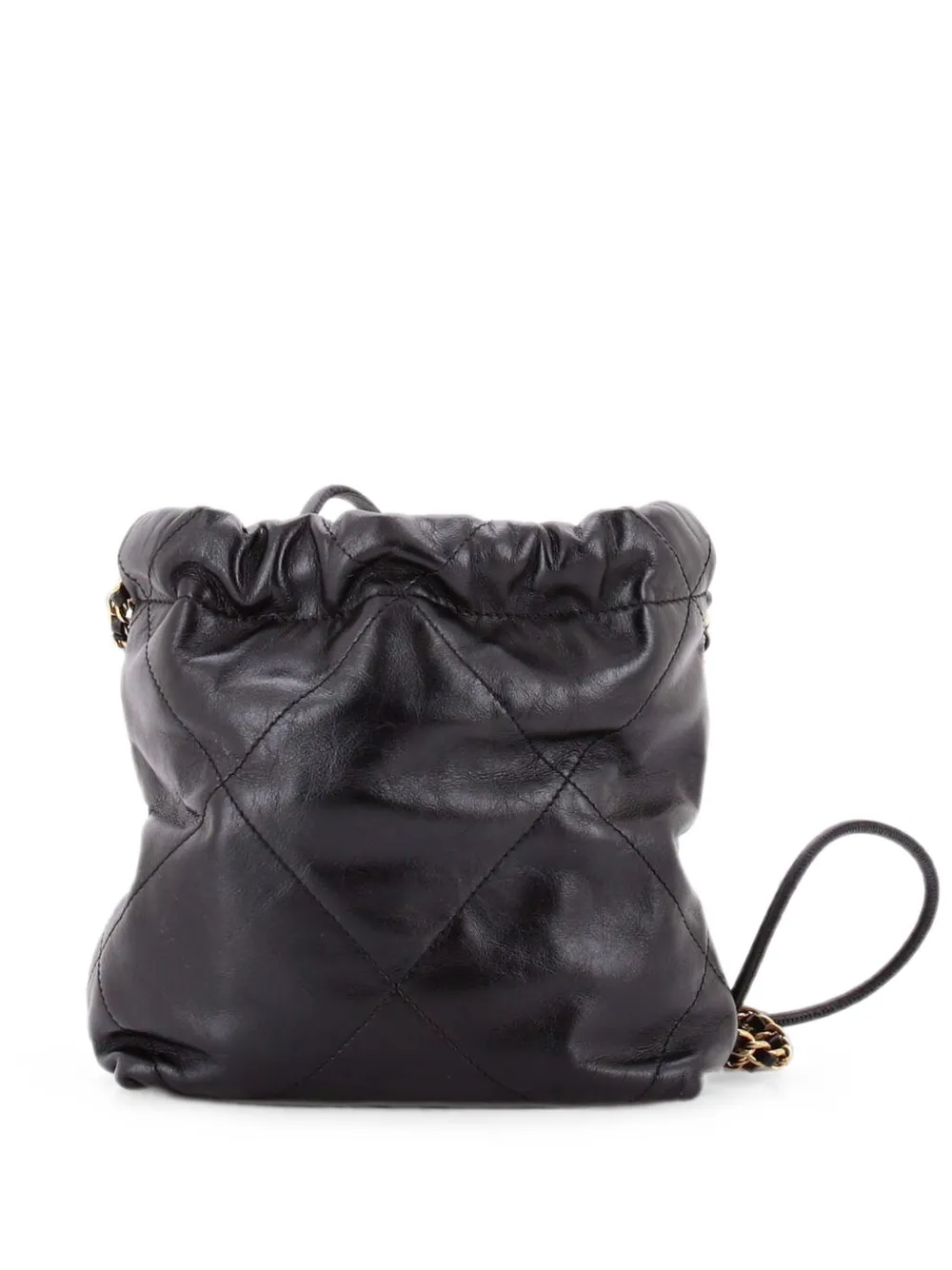 CHANEL Pre-Owned 22 Chain Hobo Quilted Calfskin Mini crossbody bag - Black