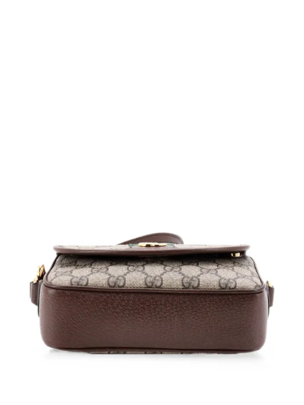 Gucci Pre-Owned Ophidia Flap Shoulder Bag GG Coated Canvas Mini