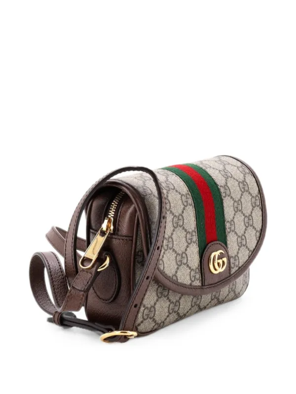Gucci Pre-Owned Ophidia Flap Shoulder Bag GG Coated Canvas Mini