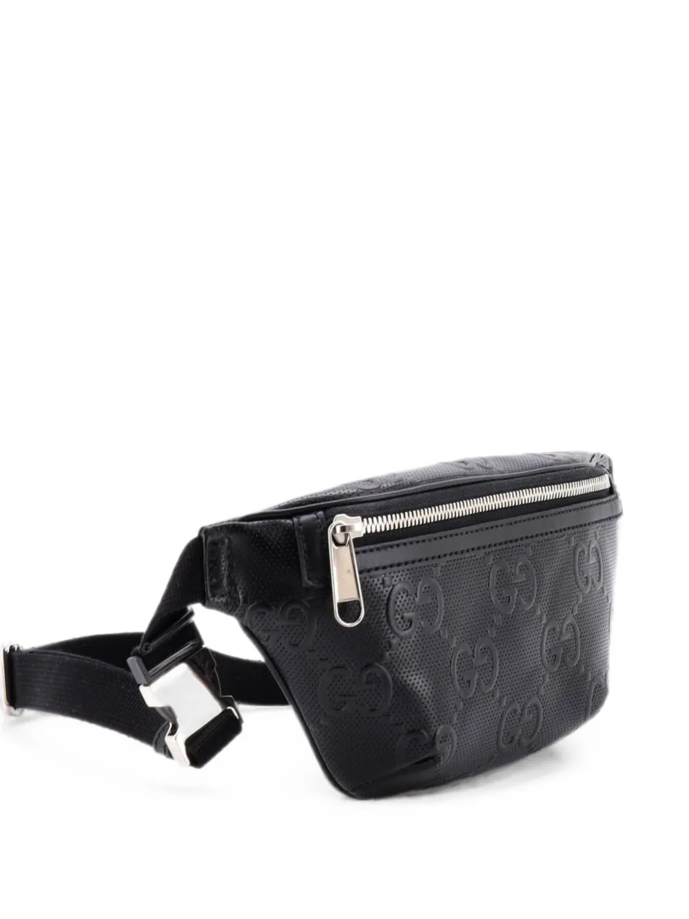 Gucci Pre-Owned Kleine Gürteltasche mit GG-Prägung - Schwarz