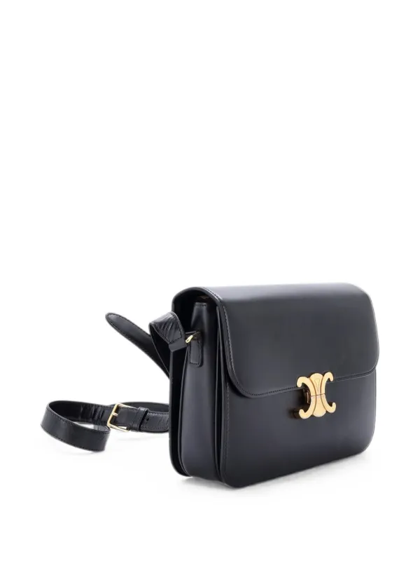 Celine Pre-Owned トリオンフ スムースカーフ ラージ ショルダーバッグ 