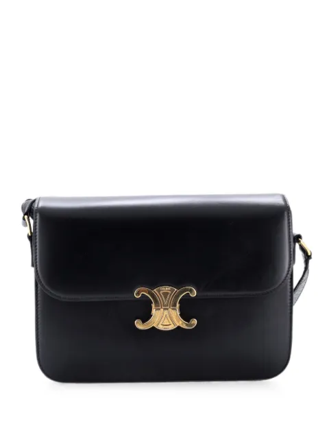 Celine Pre-Owned Triomphe Shoulder Bag Smooth Calfskin Large crossbody bag