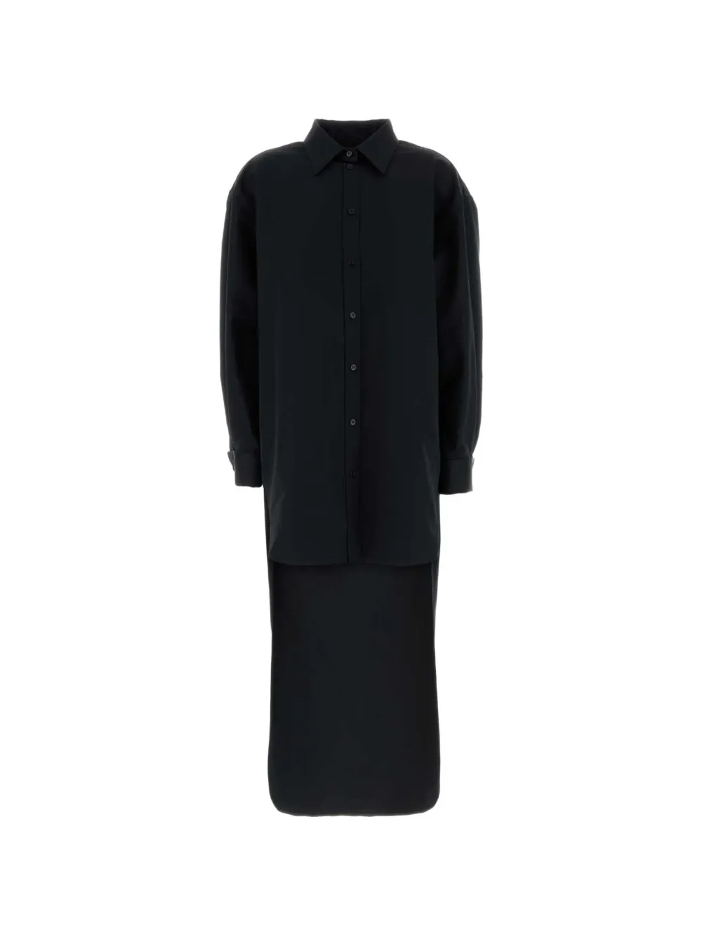 Balenciaga Abito midi a maniche lunghe - Nero