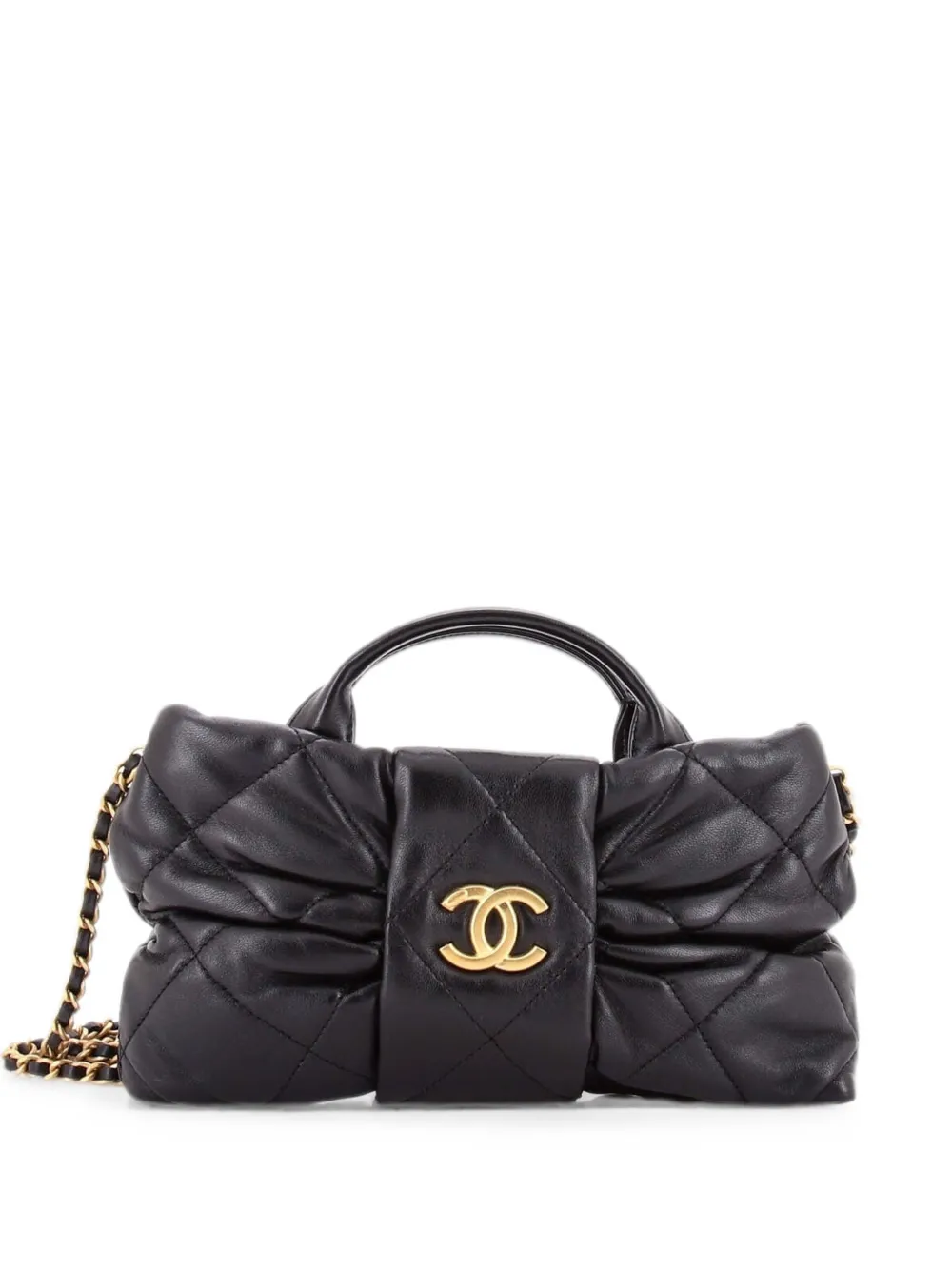 CHANEL Pre-Owned Mini Schultertasche mit CC-Steppung - Schwarz