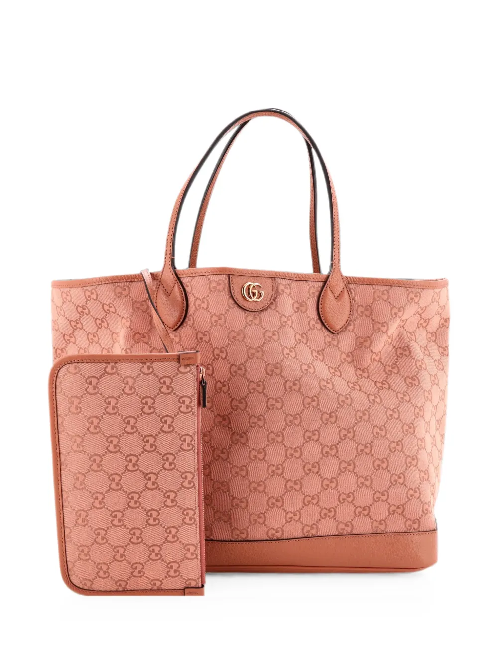 Gucci Pre-Owned Ophidia Top Handle Shopping GG Coated Canvas and Leather Medium tote bag - Pink