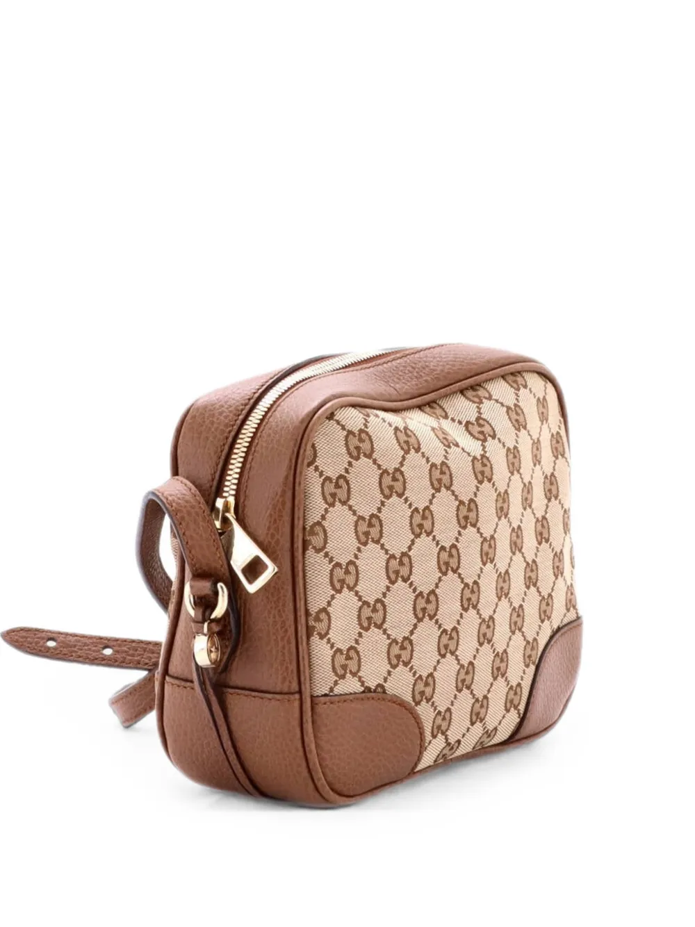 Gucci Pre-Owned Mini Bree Disco Umhängetasche aus GG-Canvas mit Leder - Braun