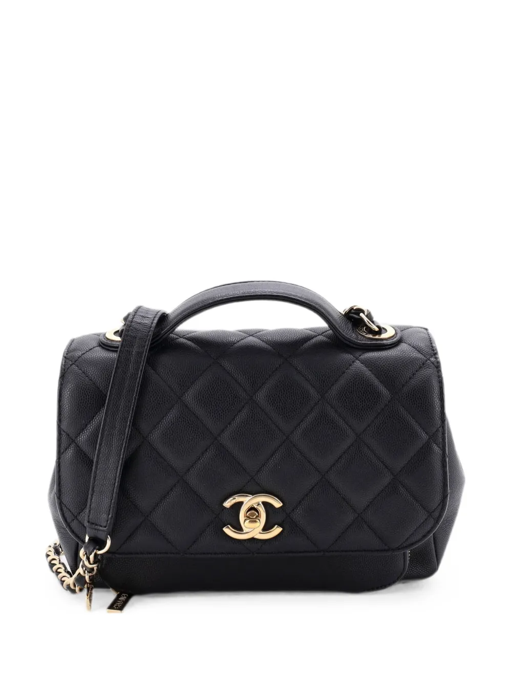 CHANEL Pre-Owned Business Affinity Flap Bag Quilted Caviar Small shoulder bag - Black