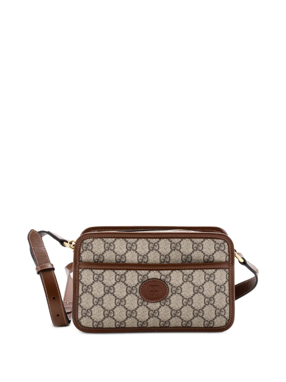 Gucci Pre-Owned Mini GG Patch Umhängetasche aus beschichtetem Canvas - Braun