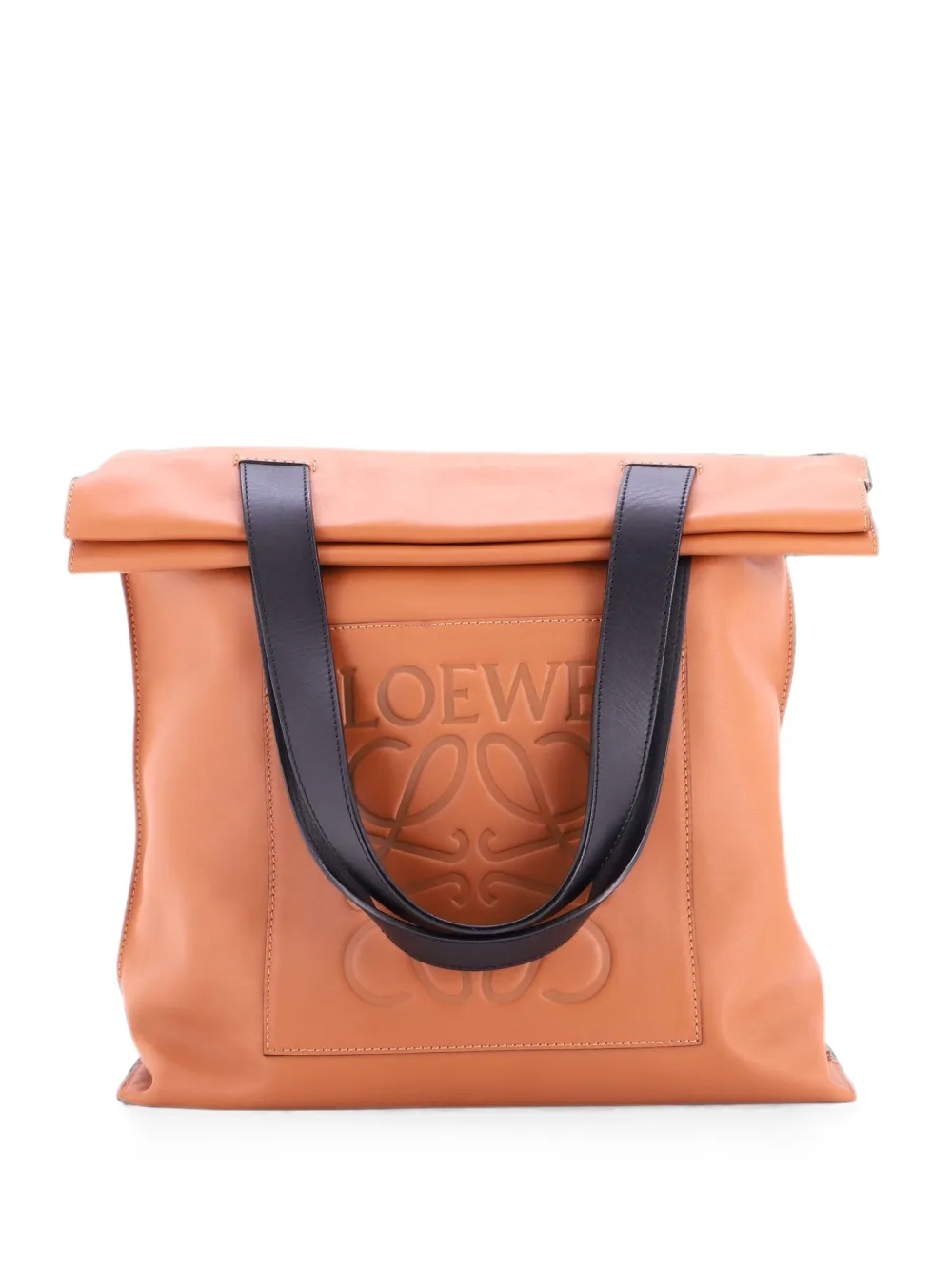 Loewe Pre-Owned Shopper Leather North South tote bag - Brown