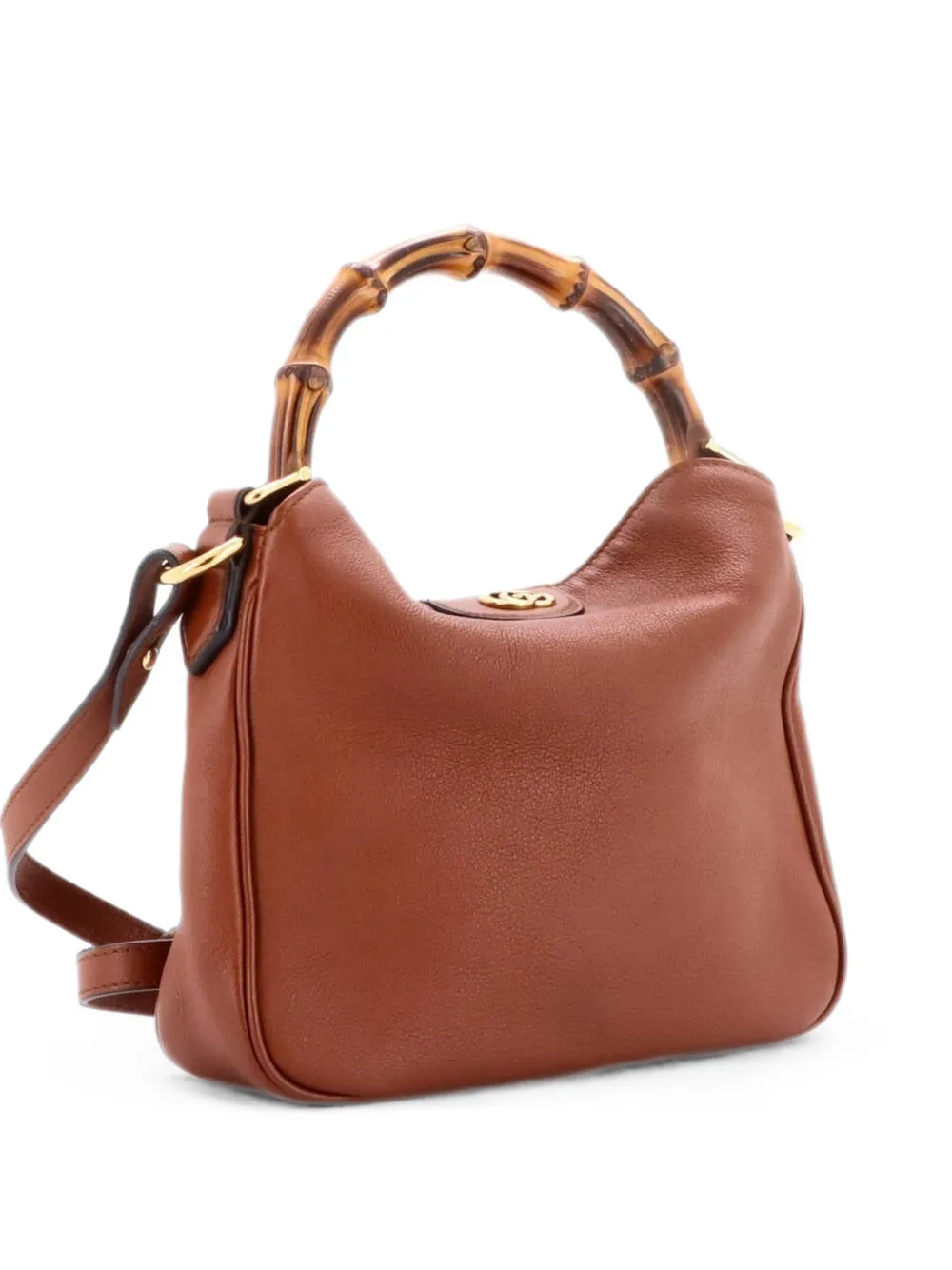 Gucci Pre-Owned Borsa tote Diana NM piccola in pelle con manico in bambù - Marrone