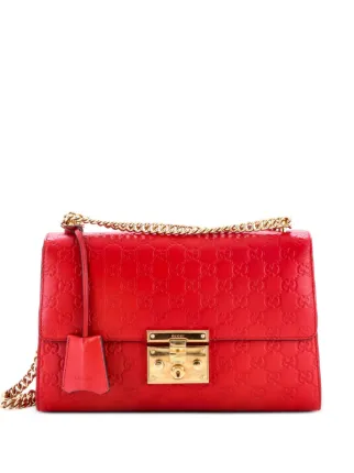 Gucci Pre-Owned パドロック グッチシマ レザー ミディアム ショルダー