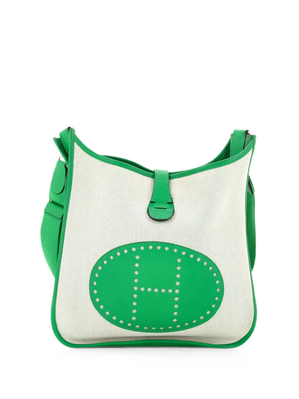 Hermès Pre-Owned Evelyne Bag Gen III Toile and Leather GM Umhängetasche - Grün
