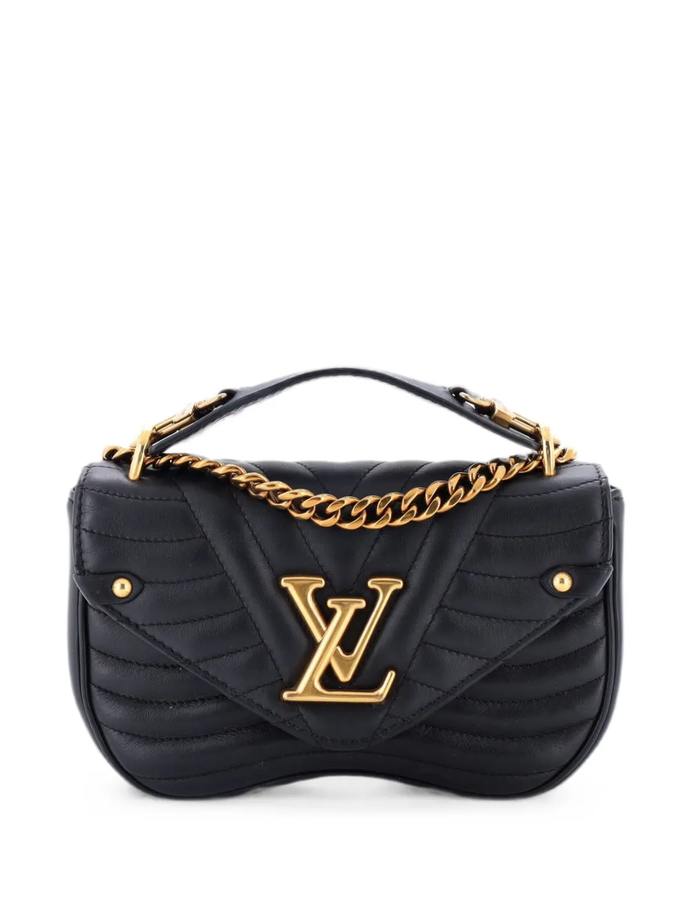 Louis Vuitton Pre-Owned New Wave Chain Bag Quilted Leather PM shoulder bag - Black