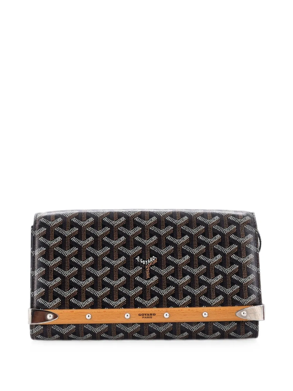 Goyard Pre-Owned Monte Carlo Clutch with Strap Coated Canvas PM crossbody bag - Black