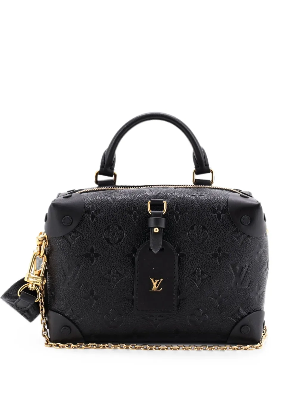 Louis Vuitton Pre-Owned Petite Malle Souple Monogram Empreinte Schultertasche - Schwarz