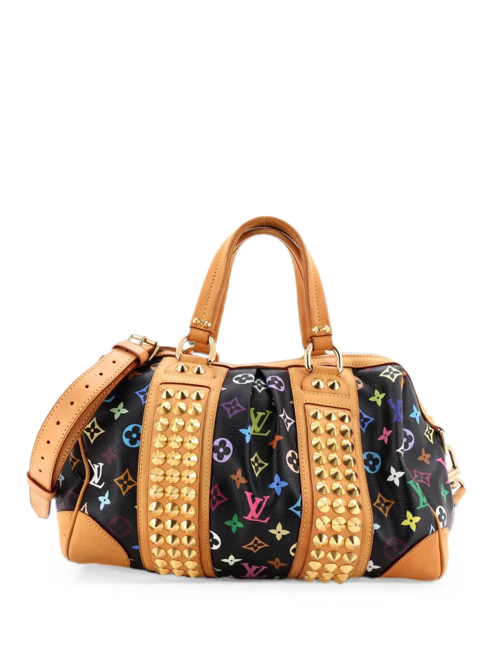 Louis Vuitton Pre-Owned Mehrfarbige Courtney MM Satchel-Tasche mit Monogramm - Schwarz