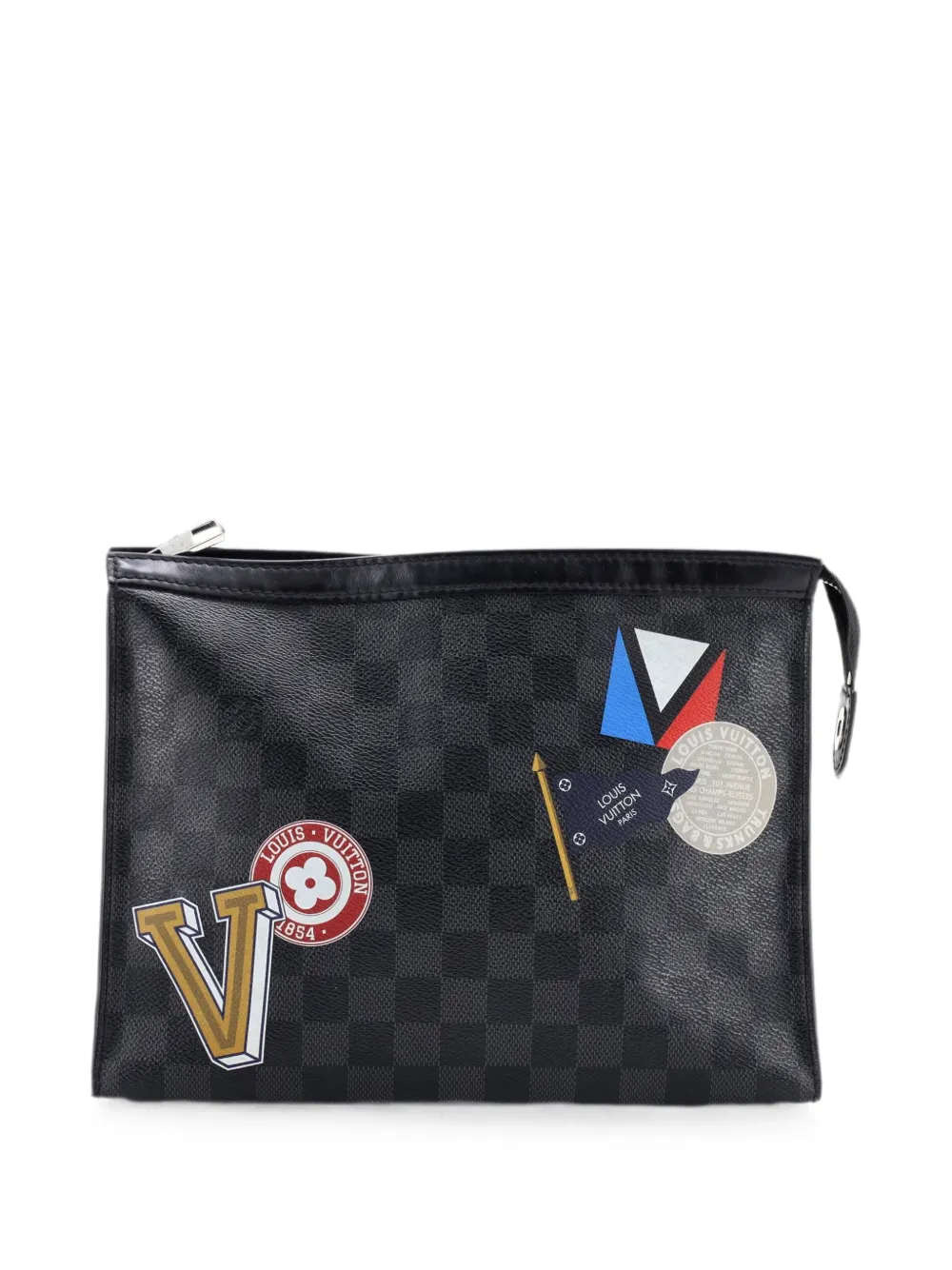 Louis Vuitton Pre-Owned Pochette Voyage Limited Edition Damier Graphite LV League MM Clutch - Schwarz