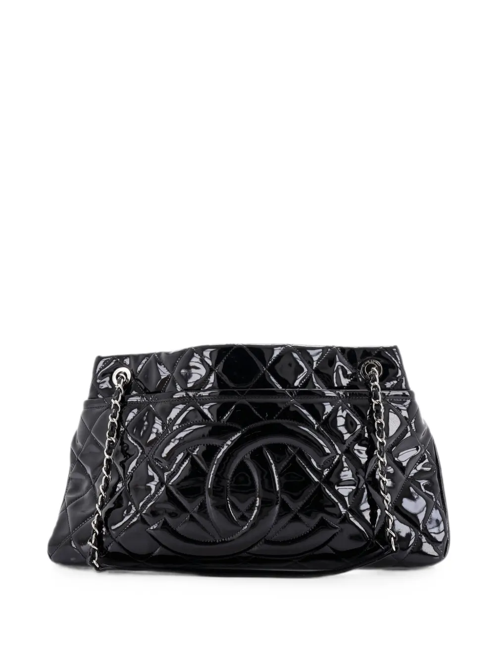 CHANEL Pre-Owned Timeless CC Soft Quilted Patent Large tote bag - Black