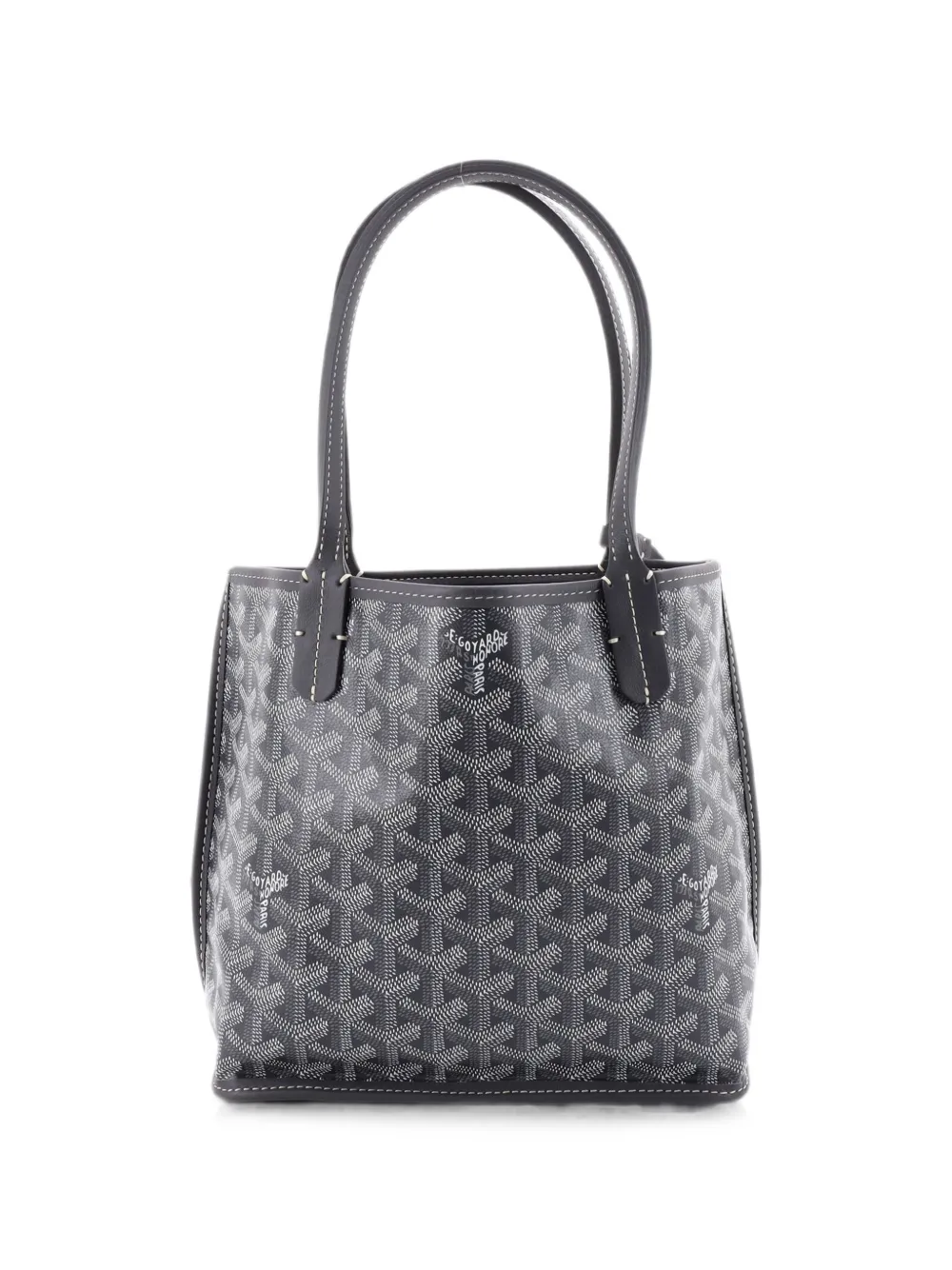 Goyard Pre-Owned Borsa a tracolla Anjou mini reversibile in tela cerata - Grigio