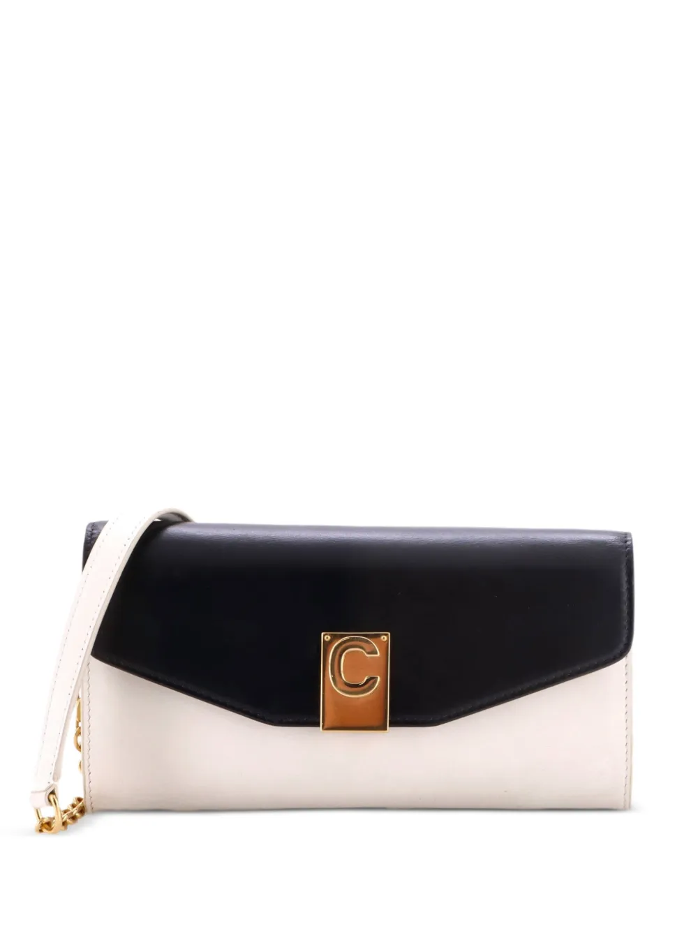 Celine Pre-Owned C Wallet on Chain Leather crossbody bag - Black