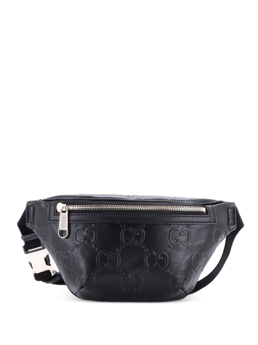 Gucci Pre-Owned Marsupio GG goffrato in pelle traforata - Nero