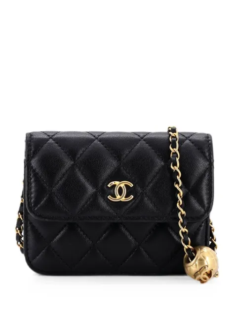 CHANEL Pre-Owned Mini Pearl Crush Clutch mit Kettensteppung