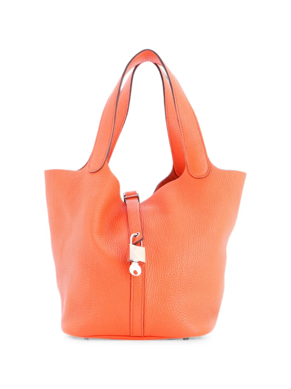 Hermès Pre-Owned Picotin Clemence PM Beuteltasche mit Schloss - Orange