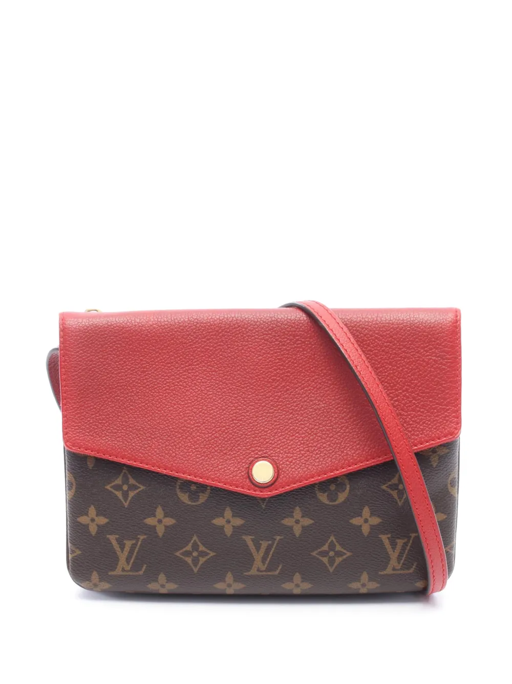 Louis Vuitton Pre-Owned Borsa a tracolla Twice con monogramma 2015 - Marrone