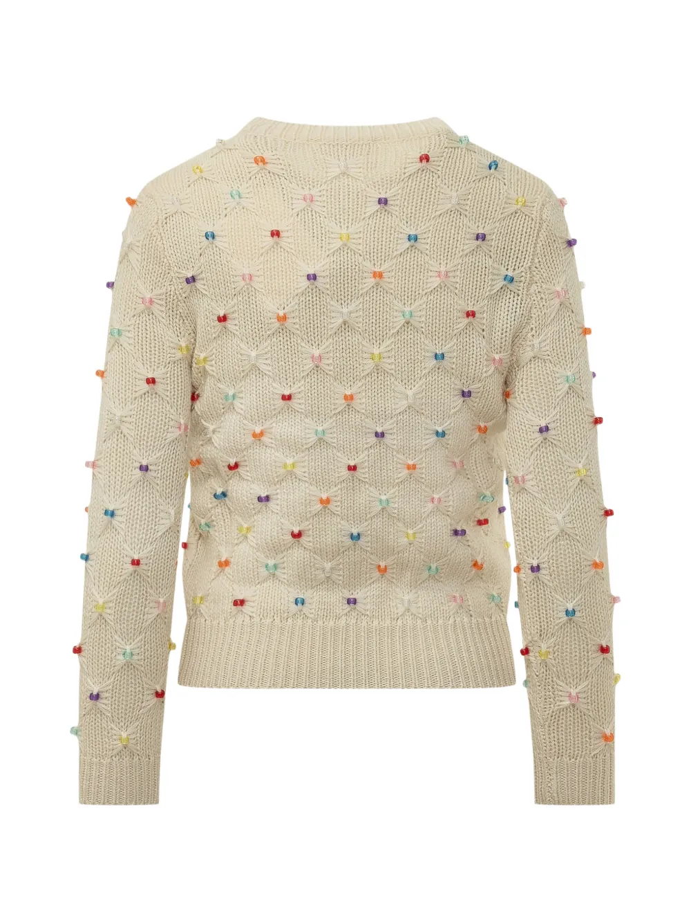MARANT ÉTOILE Priyanka Bead-embellished Open-knit Sweater in Neutrals, view 2