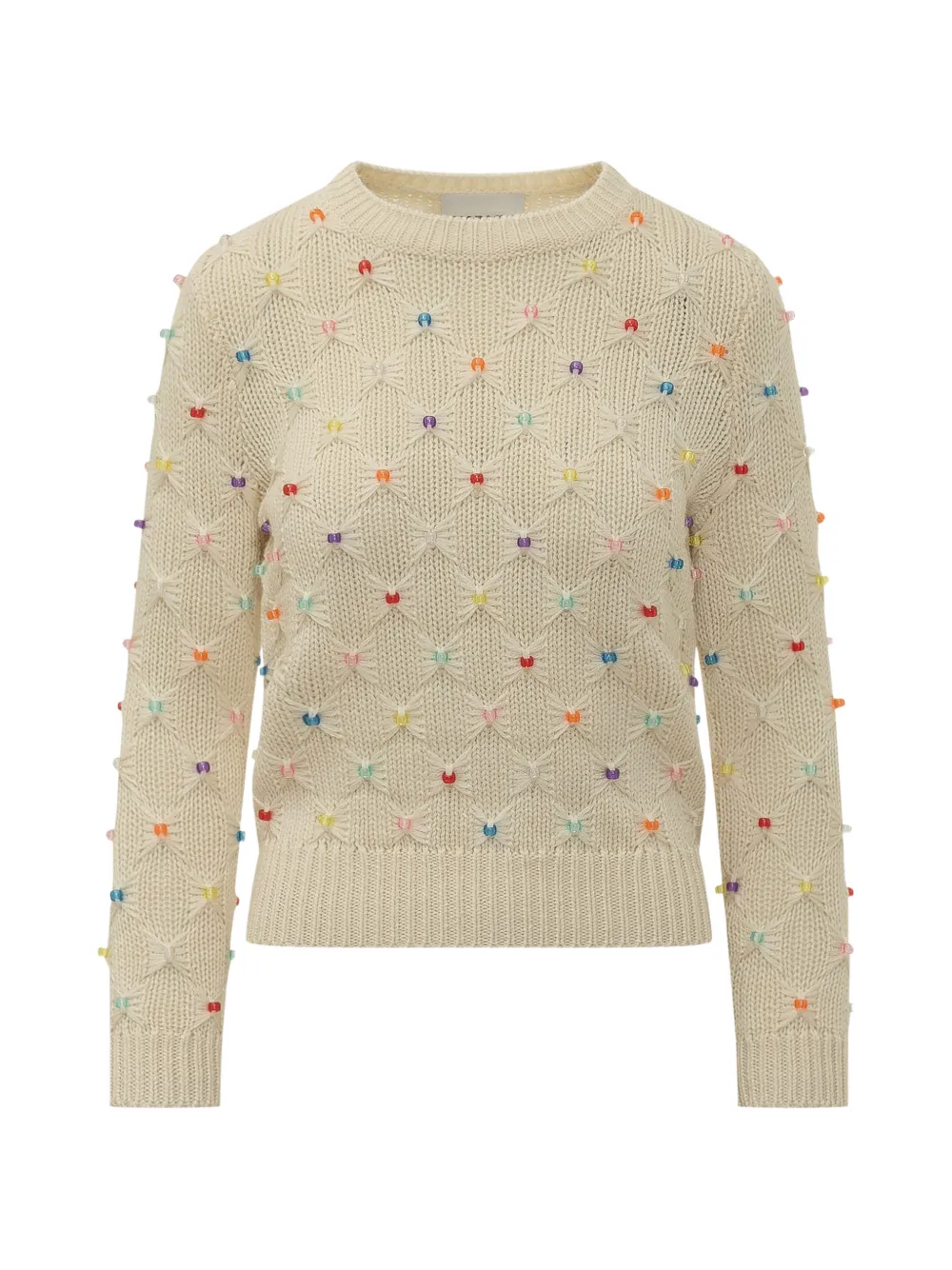 MARANT ÉTOILE Priyanka bead-embellished open-knit sweater - Nude