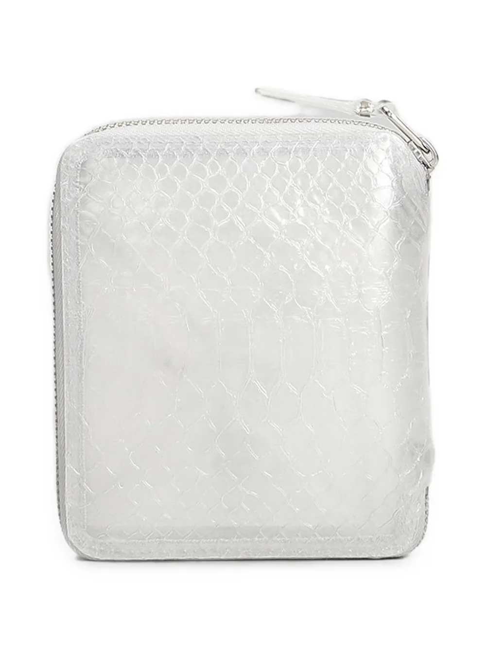 Comme Des Garçons Wallet Portemonnee met slangenleer-effect Wit
