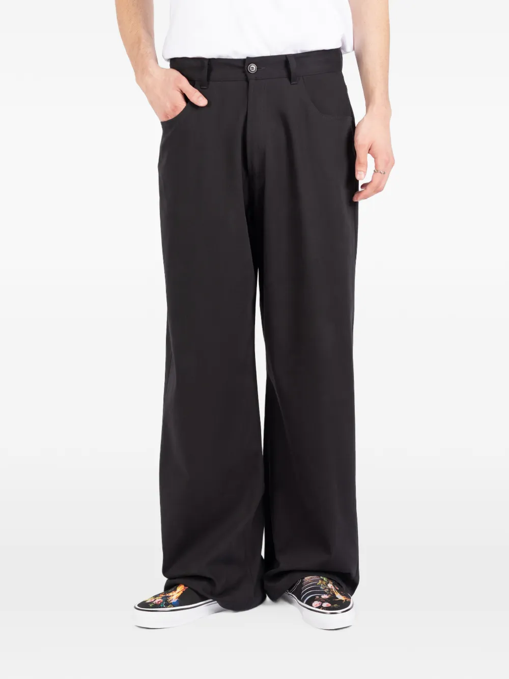 Société Anonyme Red Cross wide-leg trousers Zwart