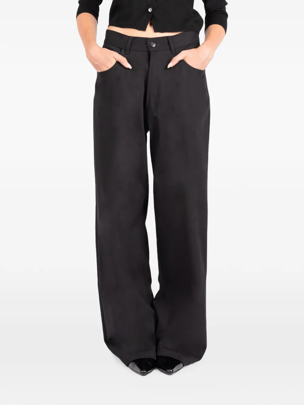 Société Anonyme Red Cross wide-leg trousers Zwart