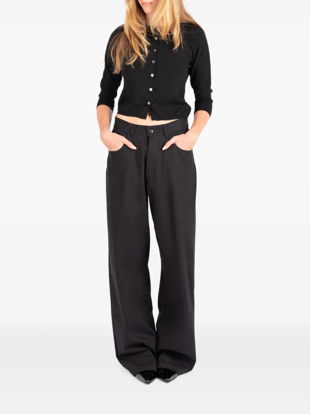 Société Anonyme Red Cross wide-leg trousers Zwart