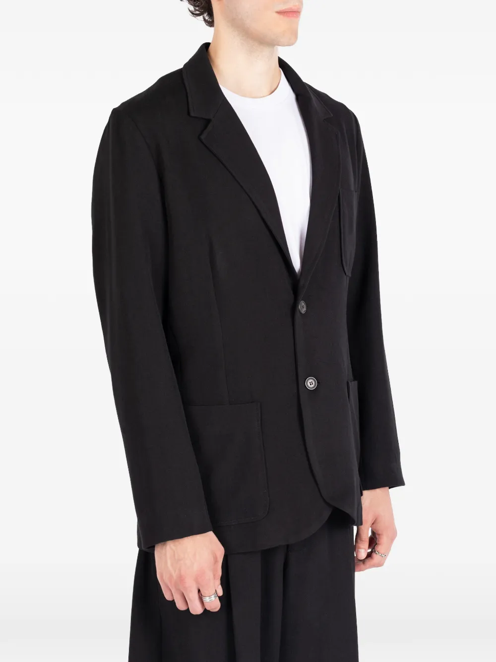 Société Anonyme Granpa katoenen blazer met gekerfde revers Zwart