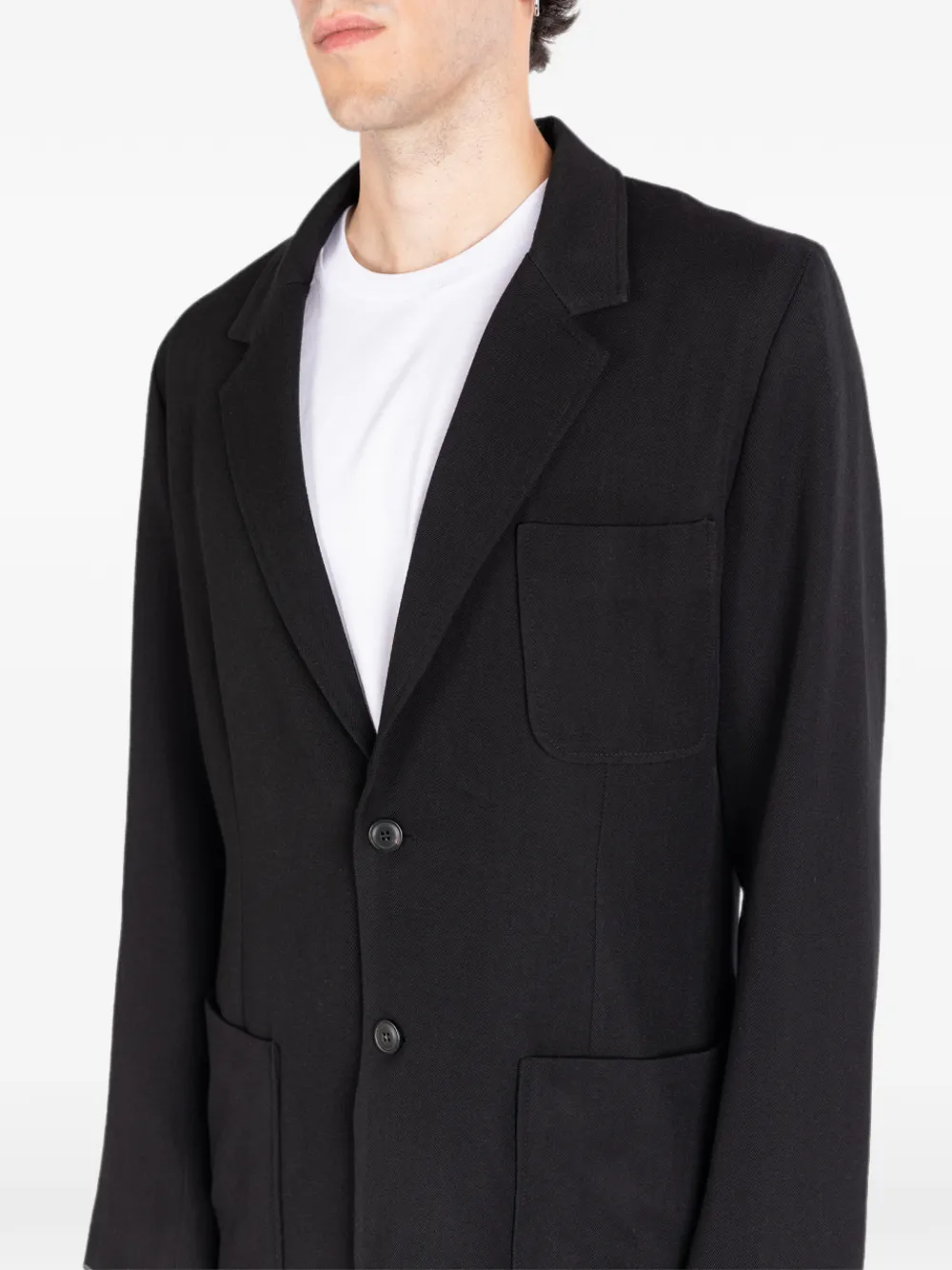 Société Anonyme Granpa katoenen blazer met gekerfde revers Zwart